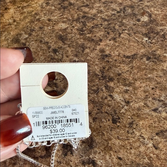 Lucky Brand Silver Geometric Pendant Necklace - Picture 3 of 3